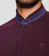 Polo coton piqué aubergine - IZAC