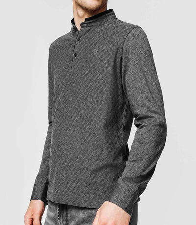 Polo col mao anthracite - IZAC