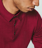 Plain burgundy polo shirt