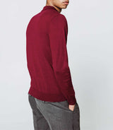 Plain burgundy polo shirt