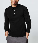 Plain black polo shirt