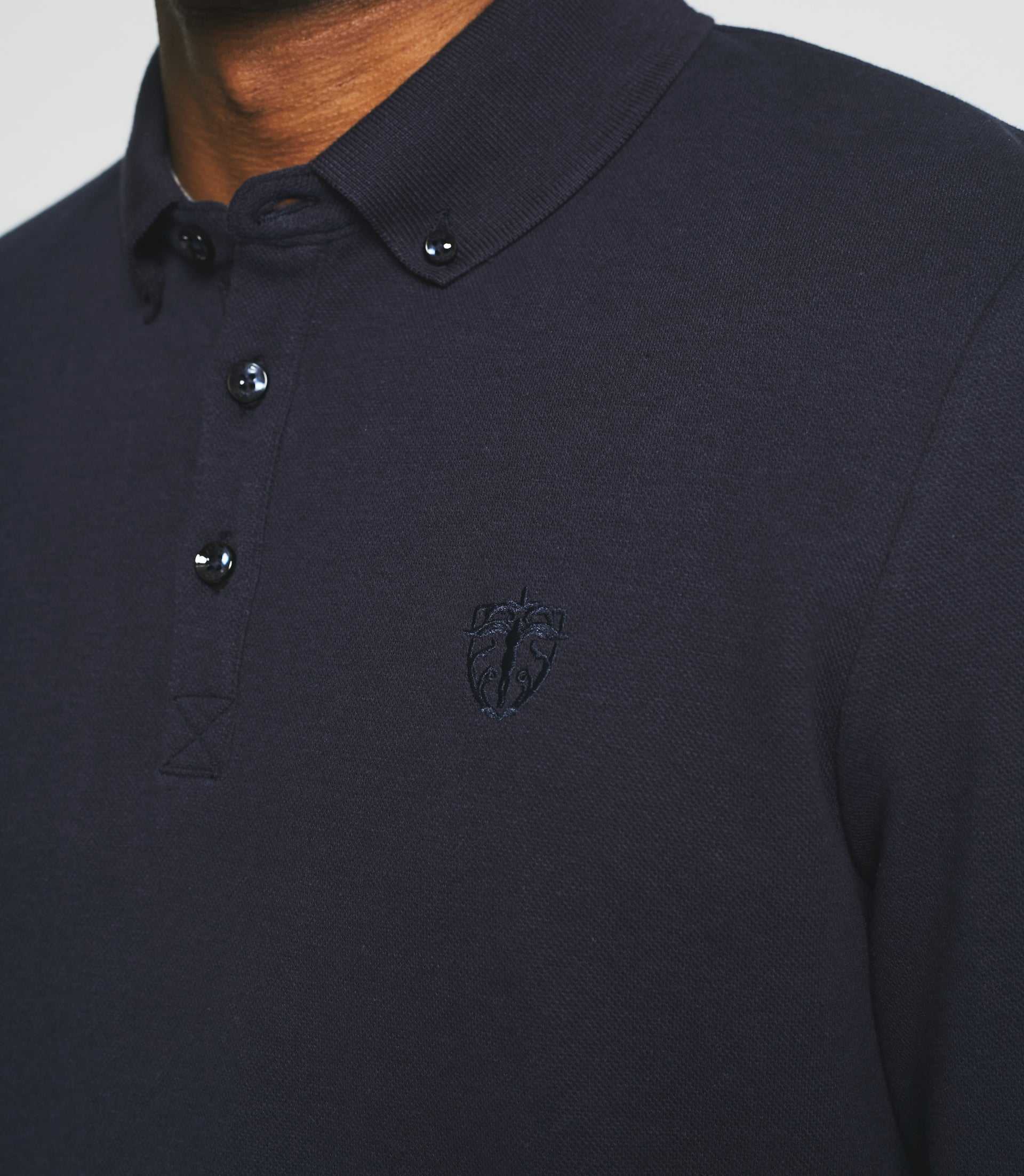 Long sleeve polo shirt navy NADAL