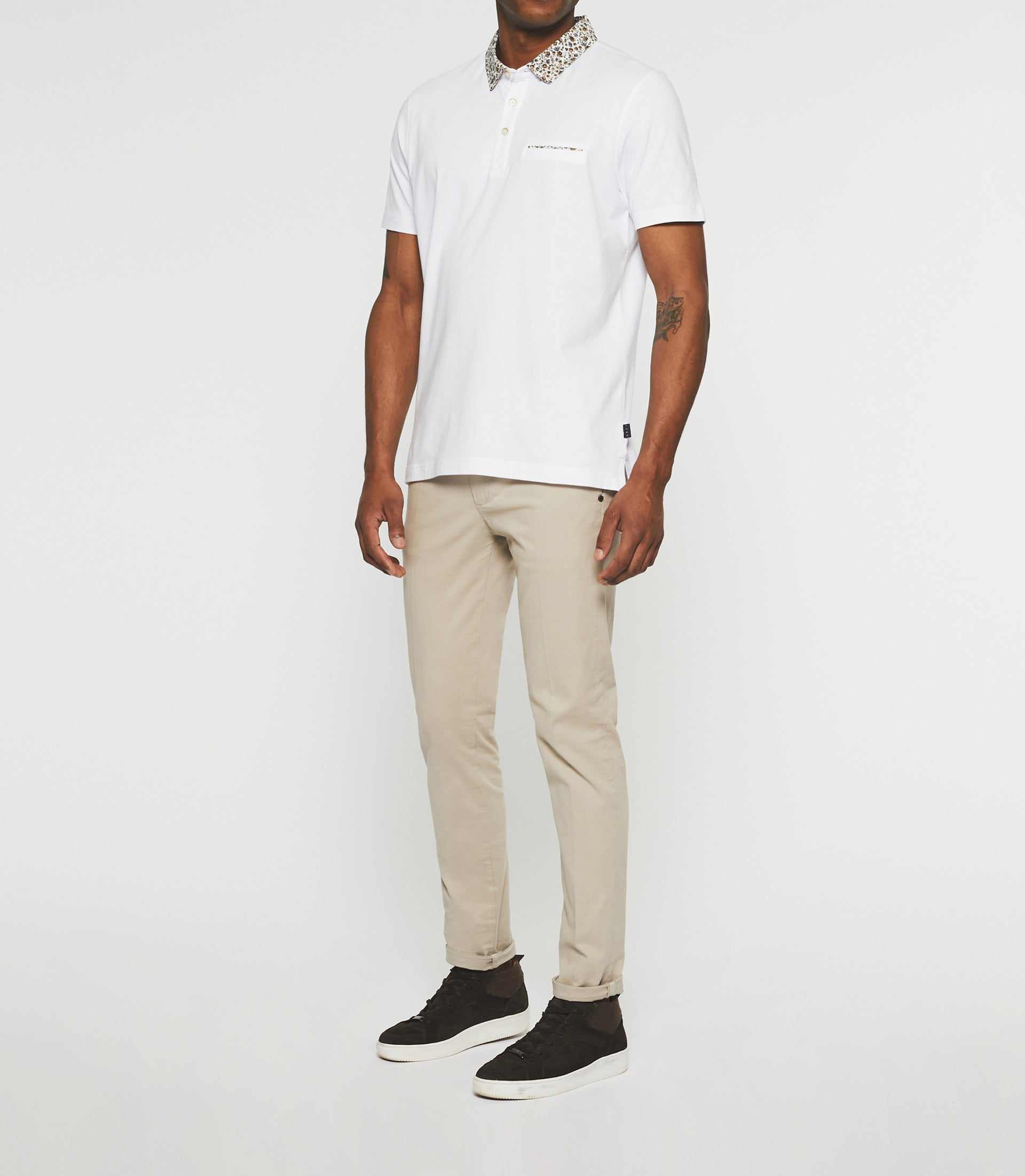 Short sleeve polo shirt white NARCISSE