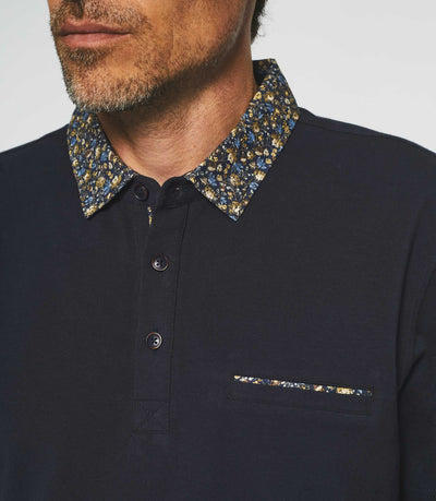 Polo manches courtes marine NARCISSE - IZAC