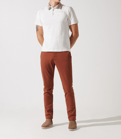 Polo col chemise manches courtes blanc GARCISSE - IZAC