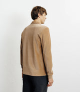 Polo boutonné manches longues camel - IZAC