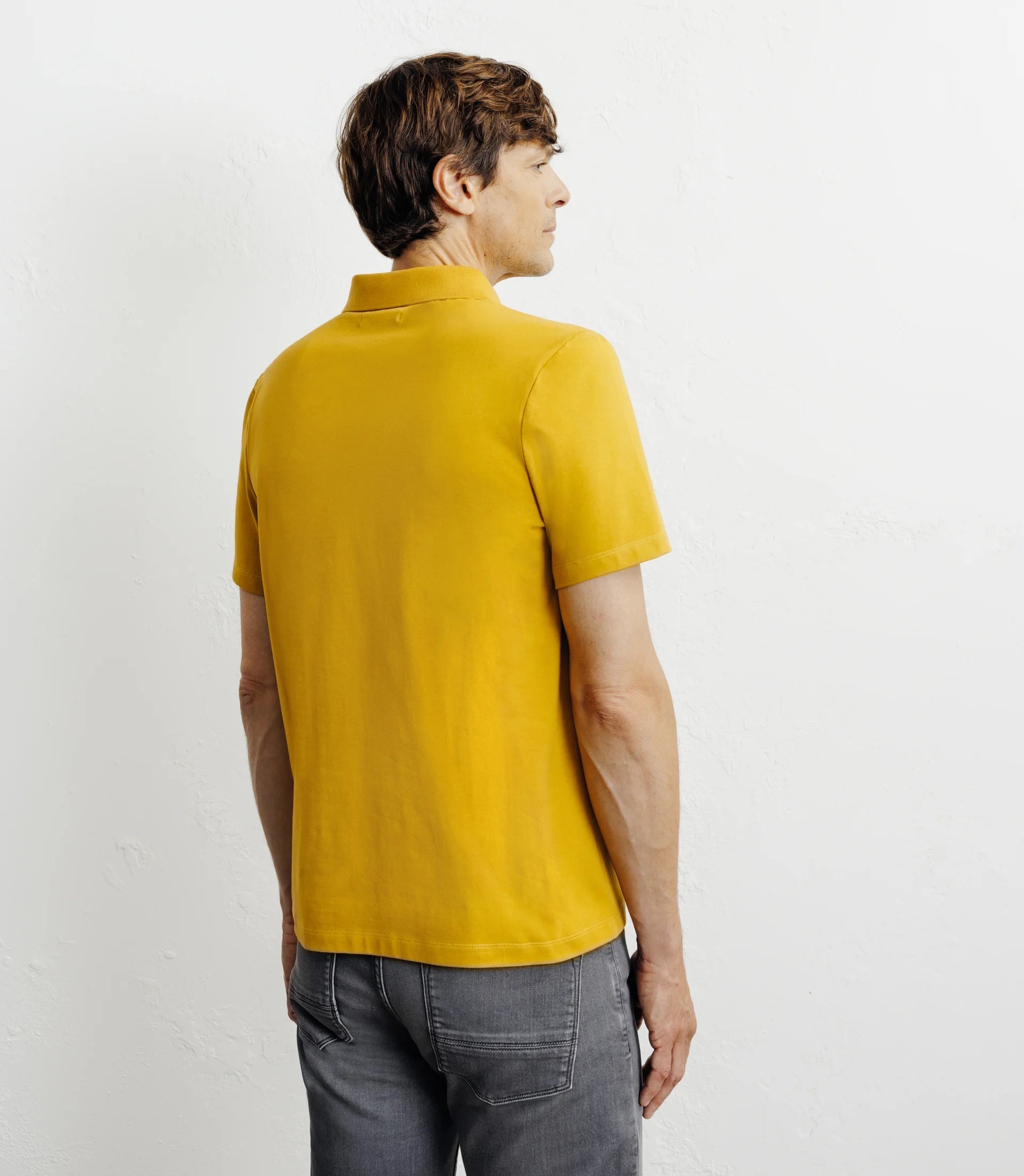 Polo boutonné jaune - IZAC