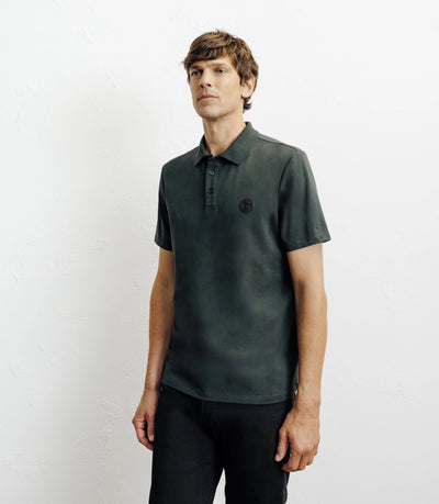 Polo boutonné kaki - IZAC