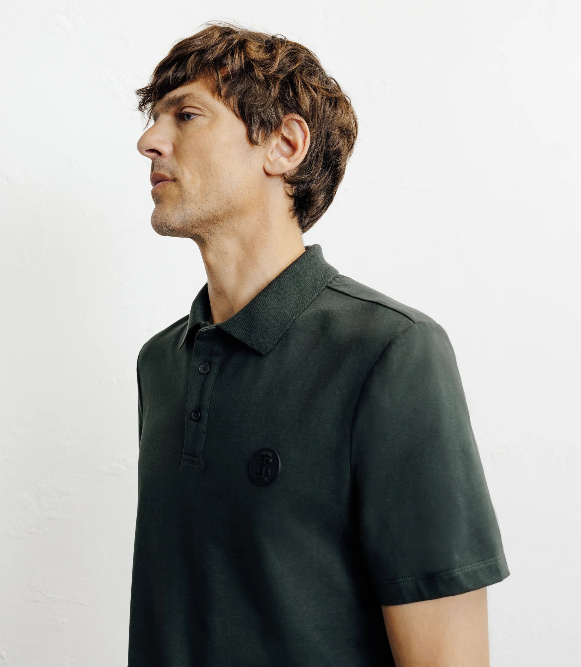 Polo boutonné kaki - IZAC