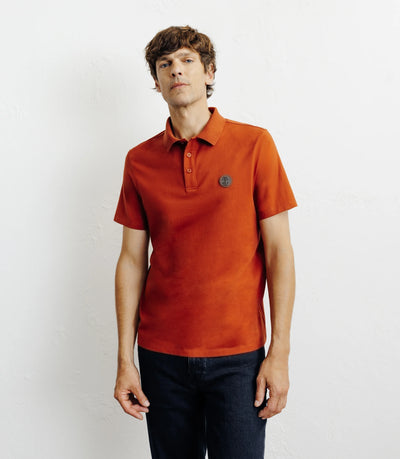 Polo boutonné rouge clair - IZAC