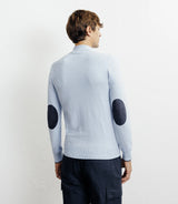 Pull col montant demi zippé bleu ciel - IZAC
