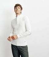 Pull col montant demi zippé écru - IZAC