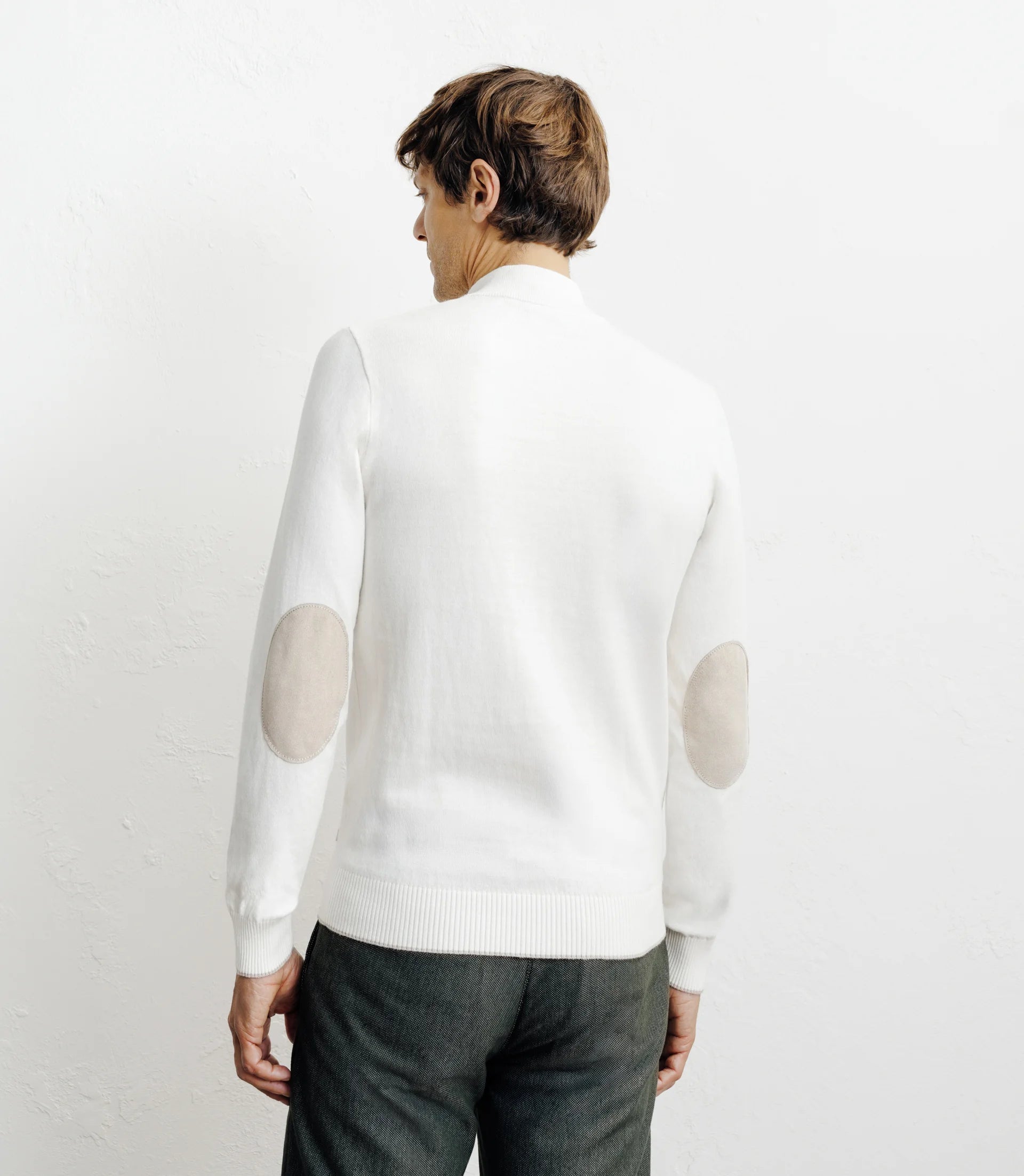 Pull col montant demi zippé écru - IZAC