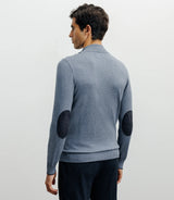 Pull col montant demi zippé indigo - IZAC