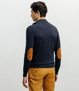 Pull col montant demi zippé marine - IZAC