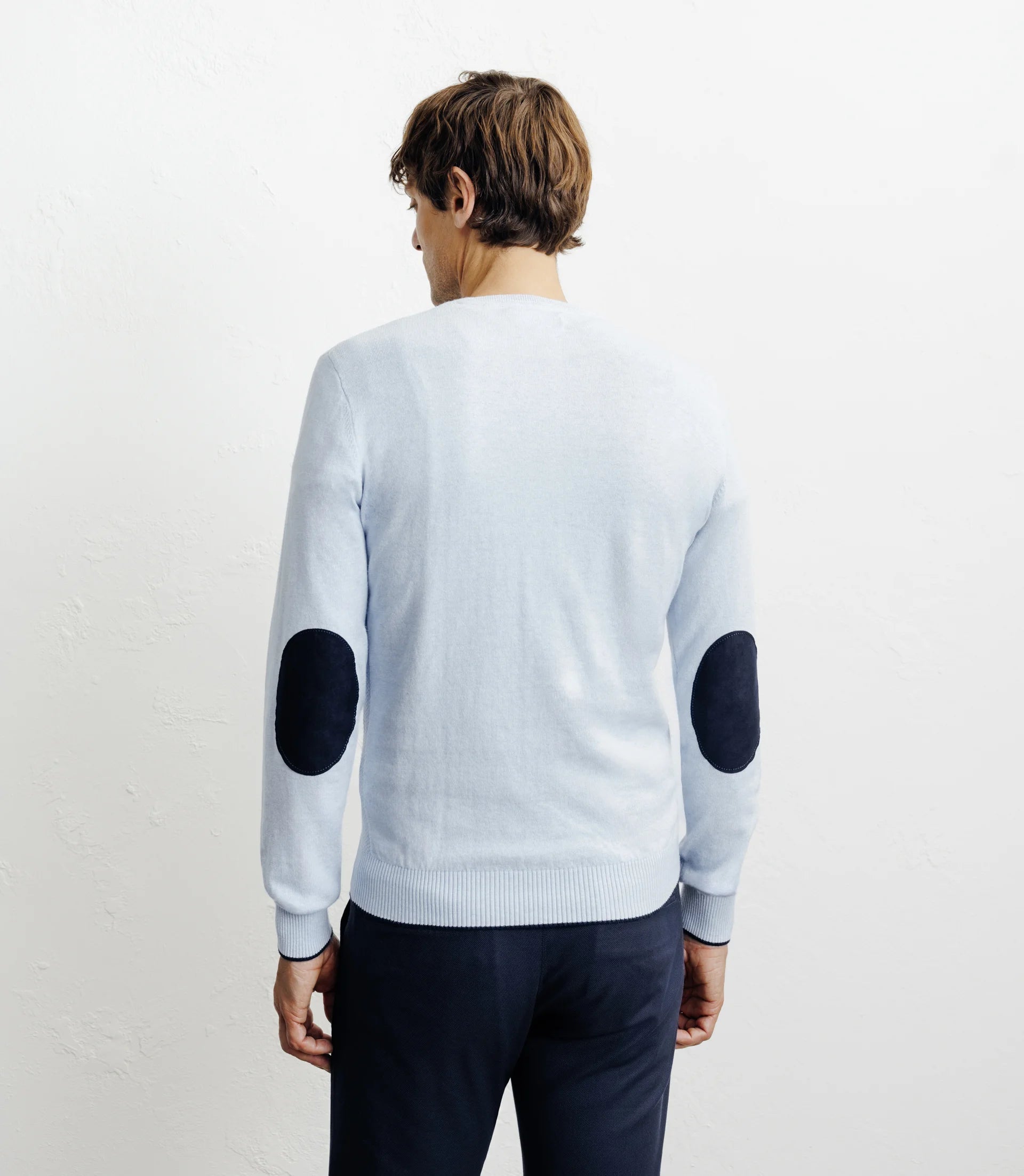 Pull col V bleu ciel - IZAC