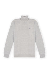 Pull col roulé gris chiné - IZAC