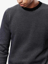 Pull col rond blanc/marine "Napoleon" - IZAC