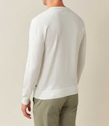 Felix" white round neck sweater