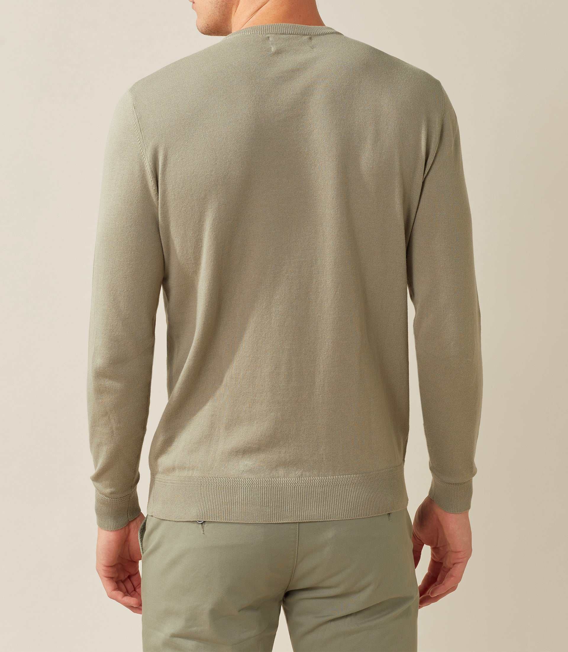 Felix" khaki round neck sweater