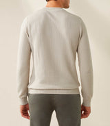 Pull col rond beige "Fino" - IZAC