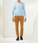 Flavi" sky round neck sweater