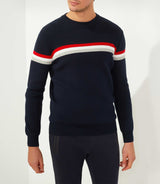 Furi" navy round neck sweater