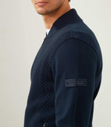 SWFabio" navy zip-up sweatshirt