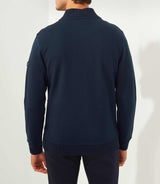 SWFabio" navy zip-up sweatshirt