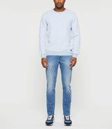 Damian" light blue round neck sweater