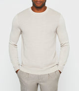 Pull col rond beige "Donatello" - IZAC