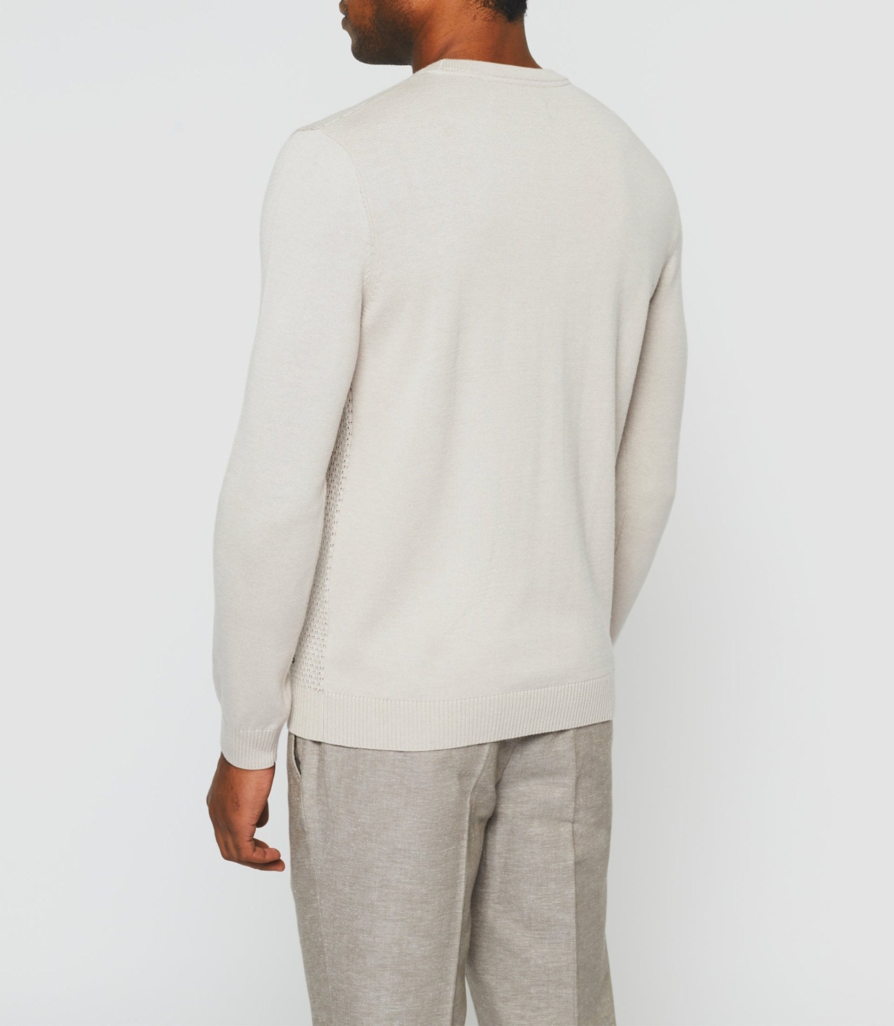 Pull col rond beige "Donatello" - IZAC