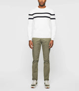 Donovan" ecru round neck sweater