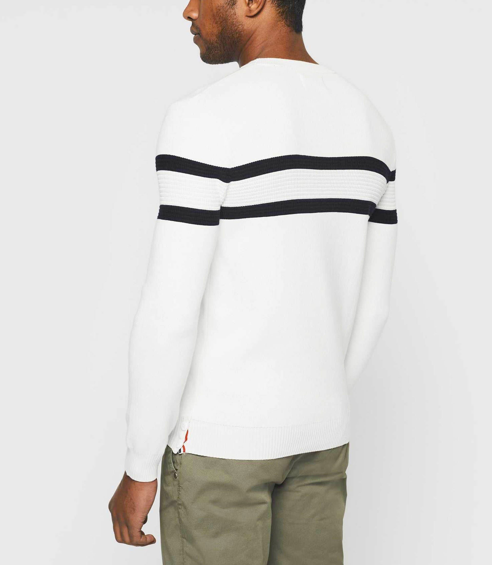 Donovan" ecru round neck sweater