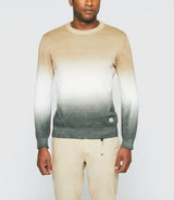 Droguo" round neck sweater with beige gradient