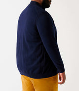 Zipped vest with high collar navy DANBT