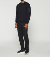 Round neck sweater navy DAVID