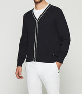 Navy knitted cardigan DENNYS