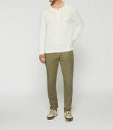 Off white tunisian collar sweater DIETTER