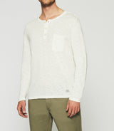 Off white tunisian collar sweater DIETTER