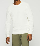 Round neck sweater in ecru cotton DJANGO