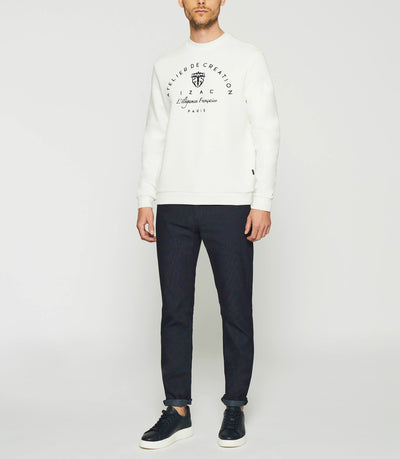 Sweat à broderie écru SWDURAN - IZAC