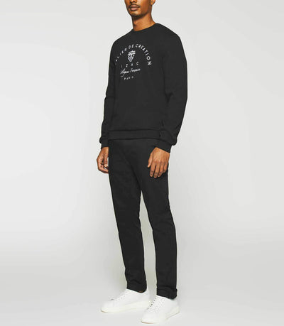 Sweat à broderie noir SWDURAN - IZAC