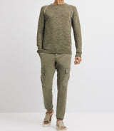 Khaki round neck sweater