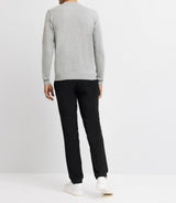 Pull col rond avec poche gris - IZAC