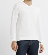 White V -neck sweater