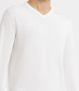 White V -neck sweater