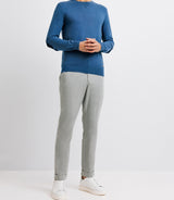 Indigo contrasting round neck sweater