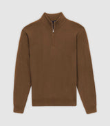 Half zip camel collar