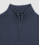 Pull col demi zip indigo - IZAC